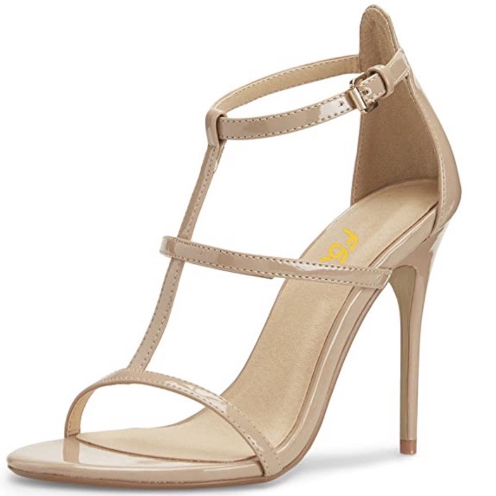 FSJ Strappy Open Toe Stiletto High Heel Sandals